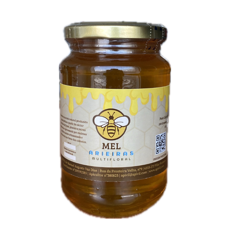 Frasco mel liso - Multifloral - 500 gramas